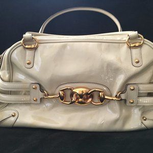 Gucci Bamboo Patent Leather Wave Boston Satchel /… - image 1